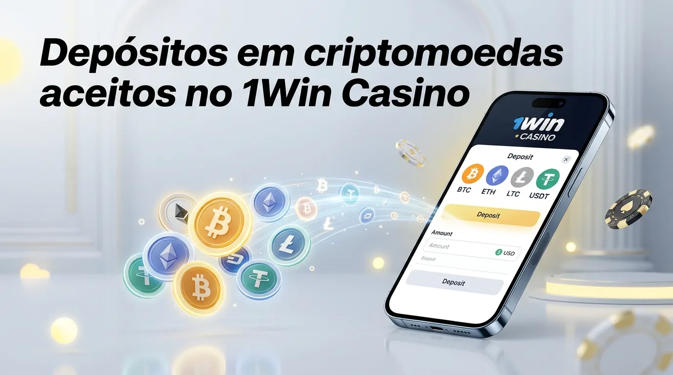 Depósitos em criptomoedas aceitos no 1Win Casino
